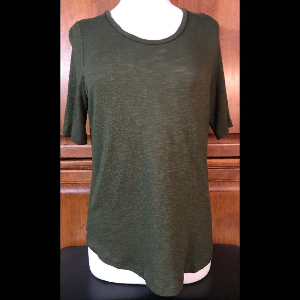 ♻️ Madewell Scoop Neck Cotton Half Sleeve Large